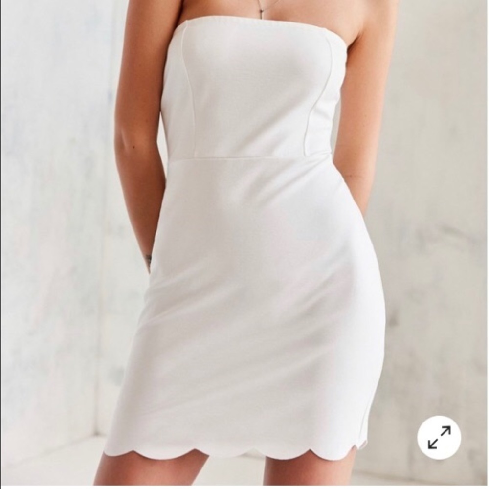 2016 Urban Outfitters strapless mini white dress